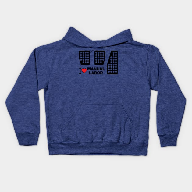 Manual Transmission Dark Kids Hoodie by JosieJ